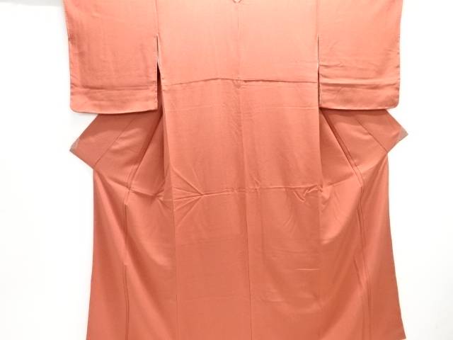 織柄色無地着物【中古】【着】