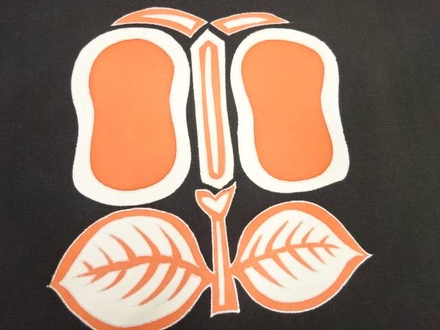 塩瀬遠州椿模様名古屋帯【アンティーク】【中古】【着】【図変り】【sp_off】(4)