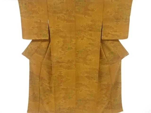 波に菊模様小紋着物【リサイクル】【中古】【着】【小紋】(4)