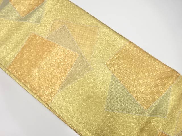 佐賀錦重ね色紙模様織出し袋帯【中古】【着】【袋帯】