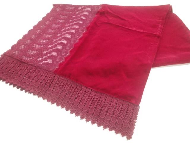 ビロードレース花模様ショール【中古】【着】【その他】【sp_off】
