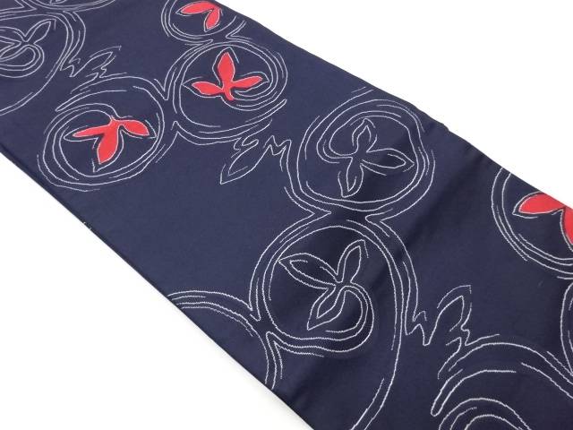 唐草模様織出し名古屋帯【中古】【着】【名古屋帯】