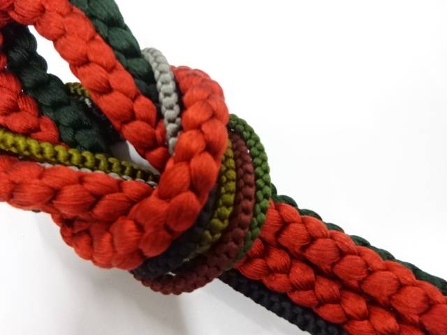 正絹　手組帯締め【中古】【着】【和装小物】