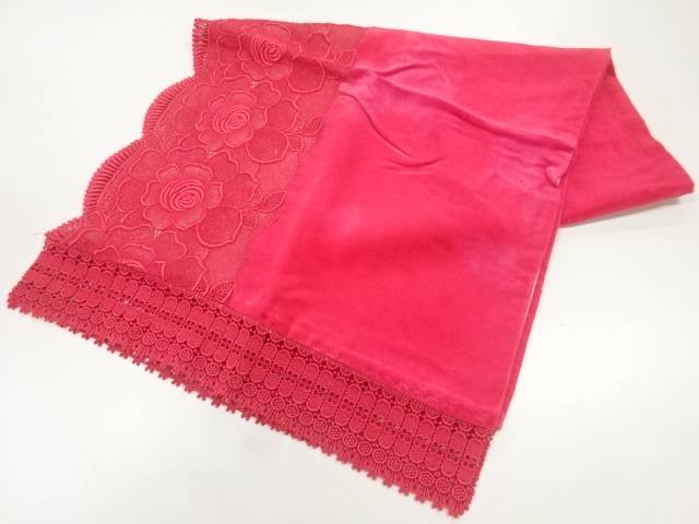 ビロードレース花模様ショール【中古】【着】【その他】