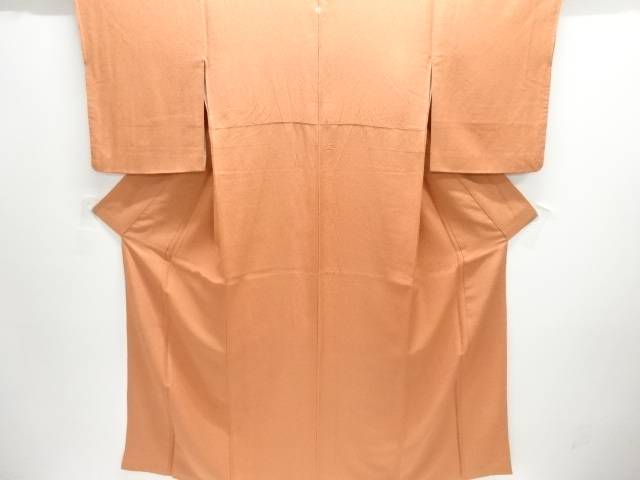 氷割れ模様織り出し一つ紋色無地着物【中古】【着】【色無地】(4)