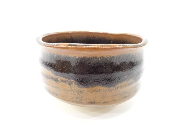 作家物　古瀬戸釉　茶碗（保護箱付）【中古】【道】