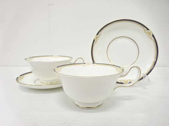 WEDGWOOD　ウェッジウッド　キャベンディッシュ　ティーカップ＆ソーサー　ペア　洋食器【中古】【道】