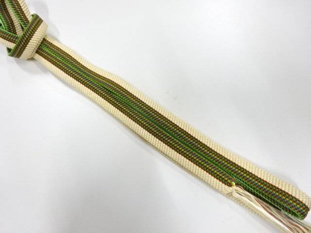 未使用品　正絹　手組帯締め【着】【和装小物】