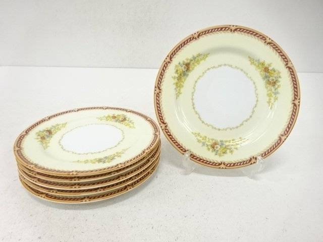 Noritake　ノリタケ　フラワー　プレート6枚(16センチ)　洋食器【中古】【道】
