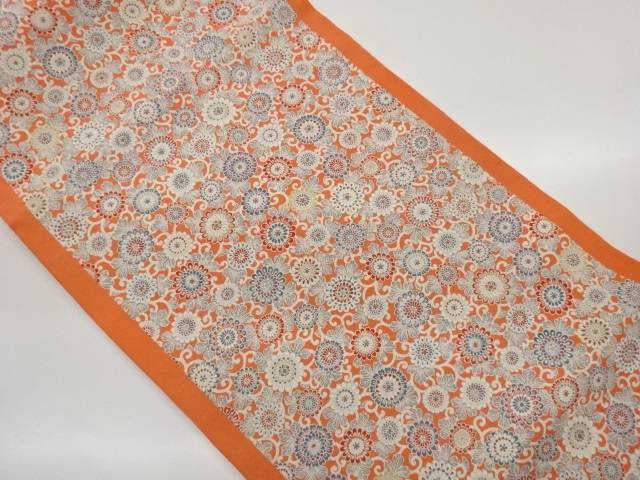 金彩　花唐草尽くし模様名古屋帯【中古】【着】【名古屋帯】