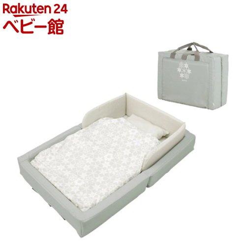折りたたみベビー組布団 スノークリスタル フィットシーツ付(1セット)【カトージ(KATOJI)】[ベビー布団 ベビーベッド 寝具 組布団]のサムネイル