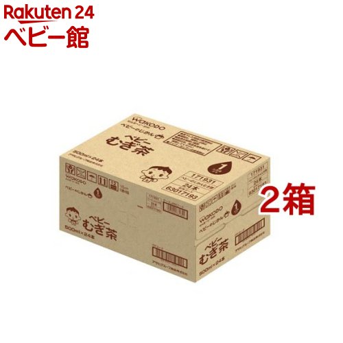 【18日10:00~21日9:59 エントリーで最大7倍】和光堂 ベビーのじかん むぎ茶(1ヶ月頃～)(500ml 24本入 2箱セット)【和光堂】