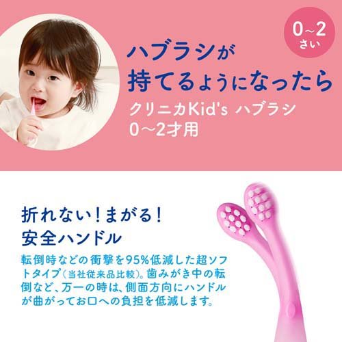クリニカキッズ ハブラシ 0-2才用(1本入*3コセット)【クリニカ】