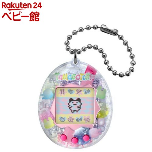 お店TOP＞おもちゃ＞その他＞Original Tamagotchi スパークルボバ (1セット)【Original Tamagotchi スパークルボバの商品詳細】●初代「たまごっち」と「新種発見！！ たまごっち」の欧米版、「Original Tamagotchi」シリーズより、「Original Tamagotchi Sparkle Boba」が発売！●自分らしい一番のデザインを見つけよう！●カラフルなソーダドリンクをイメージしたデザインがかわいいOriginal Tamagotchiです。●まめっちたちが育成できるGEN1プログラムを搭載しています。●ごはんをあげたり、うんちを流したり、病気を治したり・・・というお世話はもちろん、しつけをしたり、ミニゲームで遊んだり！●育て方しだいでいろいろなたまごっちに成長します。●ボールチェーンで服やバッグなどに取りつけて、ファッションアイテムとして持ち歩くことができます。※本商品のプログラムには一部英語の表記が含まれます。※バンダイでは液晶画面用の保護シートは販売しておりません。※画像はイメージです。【セット詳細】・Original Tamagotchi：1・取扱説明書：1【規格概要】対象年齢：6才〜電池の有無：あり・電池の種類：CR2032・電池の数量：1・電池の付帯：あり【ブランド】たまごっち【発売元、製造元、輸入元又は販売元】バンダイ(玩具)リニューアルに伴い、パッケージ・内容等予告なく変更する場合がございます。予めご了承ください。バンダイ(玩具)111-8081 東京都台東区駒形1-4-80570-041-101広告文責：楽天グループ株式会社電話：050-5306-1825[その他/ブランド：たまごっち/]