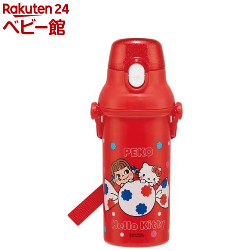 お店TOP＞ベビー用食事用品＞その他＞プラ直飲みボトル 480ml キャラクター ペコちゃん×ハローキティ PSB5SANAG (1個)【プラ直飲みボトル 480ml キャラクター ペコちゃん×ハローキティ PSB5SANAGの商品詳細】●プッシュ式オープンで簡単オープン！●本体は氷が入れやすい広口タイプ。●肩にかけて持ち運べるショルダーベルト付。●軽くて持ちやすい形状です。●名前シール入り。●保冷効果はございません。●熱いものは入れないで下さい。【規格概要】キャップ：飽和ポリエステル、本体・フタ・ベルト：ポリプロピレン、パッキン：シリコーンゴム、バネ・ピン：ステンレス、使用抗菌剤の種類：無機抗菌剤、耐熱温度：キャップ100度、本体・フタ・ベルト120度、パッキン140度【発売元、製造元、輸入元又は販売元】スケーターリニューアルに伴い、パッケージ・内容等予告なく変更する場合がございます。予めご了承ください。スケーター630-8520 奈良市杏町216-10742-63-2040広告文責：楽天グループ株式会社電話：050-5306-1825[その他]