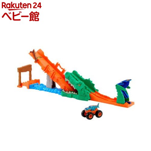 ホットウィール モンスタートラック ワニクラッシュチャレンジ プレイセットJJN45(1セット)【ホットウィール(HOT WHEELS)】[プレイセット ジャンプ クラッシュ チャレンジ]
