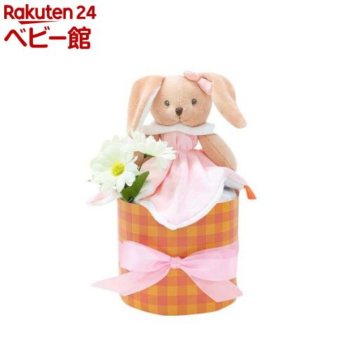 Doudou et Compagnie ダイパーケーキ BabyNat ドゥードゥーBIO うさぎ ローズ(1セット)【ダッドウェイ】