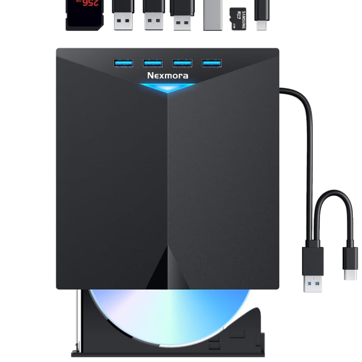 薄型多機能 ブルーレイドライブ 外付け USB3.0＆Type-C対応 薄型軽量 blu-ray プレイヤー 外付けブルーレイプレーヤーライブ blu-ray 外付けドライブ 読取/書込可 BDXL・M-DISC対応 Windows/Mac対応