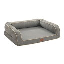 EMME 犬 ベッド 清掃しやすい 春夏秋冬 ペットベッド ソファー リネン風生地 さらさら 通気性 蒸れにくい 枕付き クッション性が 高