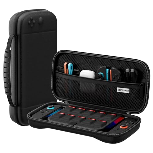 Rakuten - Switch 2 収納ケース キャリングケース 収納バッグ ナイロン素材 ソフトライニング 防塵 耐衝撃 大容量 10枚ゲームカードスロット 外出/旅行用 小物収納 持ち運び便利 周辺アクセサリー整理 Switch2に対応