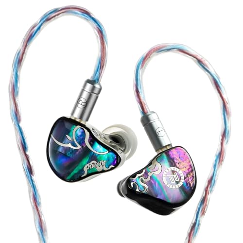 楽天ネットClick Store 楽天市場店HiFiGo Juzear 鳴神 イヤホン有線 インイヤーモニター ゲーミングイヤホン イヤモニ 3.5mm/4.4mm交換式プラグ（3BA + 1DD） HiFi音質 銀メッキ銅ケーブル 3ウェイ独立ダンパー設計 2-pin 0.78mm高遮音性 音楽鑑賞/TV視聴/ゲーム用 （にじいろ）