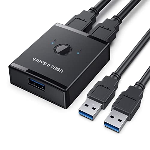 ChenYang CY KVM 双方向USB 3.0スイッチセレクター 2対1 PC共有または1対2ハブ キーボードマウススキャナープリンター用