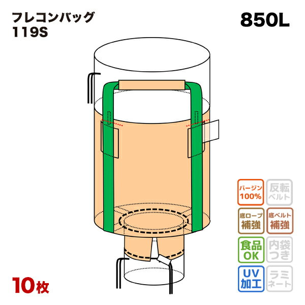 フレコンバッグ 119S 丸型 1100φx900H 