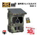 屋外用 トレイルカメラBAK-1 microSDカード付属 10台 セット ソーラーパネル一体型 防犯カメラ 静止画5000万画素 センサー距離最大24m 赤外線暗視対応 個人宛配送不可(3)