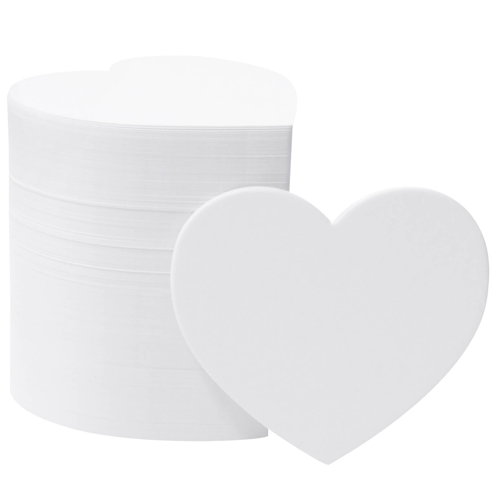 紙 コースター 白無地 ハート型 90/0.5mm(3)