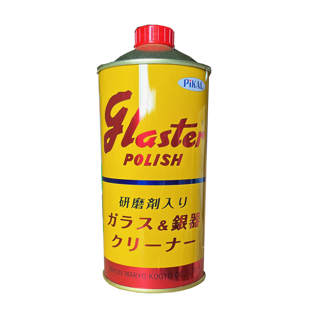 グラスターポリッシュ 500g 研磨剤入り ガラス＆銀器クリーナー【日本磨料工業】