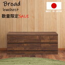 配送エリア大阪限定【数量限定】【スーパーセール】 【Broad】ベンチ型チェスト ローチェスト 2段 6杯 幅120cm 奥行45cm 高さ48cm グレー ブ...
