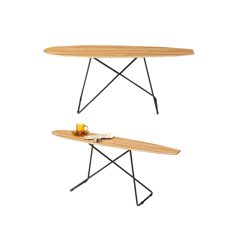 センターテーブル スケートボードテーブル 幅117cm おしゃれ インテリア リビングテーブル ローテーブル ソファーテーブル 木製 ナチュラル 北欧風 シンプル ナチュラル 木製テーブル アメリカン アメリカンヴィンテージ スタイリッシュ