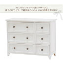 【FRENCH ANTIQUE WHITE】幅79cm　奥行31cm　高さ59cm チェスト 6段 白 シンプル モダン 木目 収納家具 収納ボックス 収納ケース コンパクト 木製 北欧 クローゼット おしゃれ 洋服収納 たんす　収納棚　リビング　在宅 3