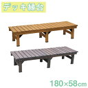 【ウッドデッキ】ガーデン ウッドデッキ デッキ縁台180×58 LB(DE-180LB)縁台 ガーデニング ガーデン ウッドデッキ ベンチ 庭 園芸 エクステリ...