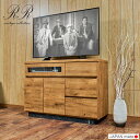 【RR】ダブルアール テレビボード ハイタイプ 幅100cm 日本製 完成品 北欧ヴィンテージ ナチュラルヴィンテージ ライトブラウン テレビ台 木製 大川 家具 収納 引出し 引き出し TVボード リビング キャビネット ゲーム機収納 AV収納 扉(3)