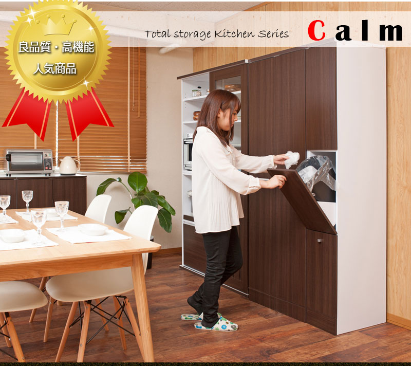 キッチンシリーズCalm　スリム　2分別　幅25　ダークブラウン ペール付き ホワイト ナチュラル ブラウン 省スペース設計 省スペース 隙間収納 すきま ゴミ箱 ダスト ボックス 14L 扉 大容量 キッチン 一人暮らし キッチンラック　レンジラック 台所