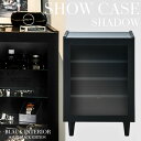 【SHOWCASE-shadow】ブラックコレクションケース 幅49 ガラスキャビネット アクセサリーケース ジュエリー 収納 ディスプレイ棚 棚 ガラス扉 フ...