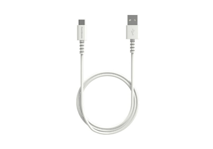 高耐久/断線保証18ヶ月USB充電＆同期ケーブル 50cm／1.2m／2m ホワイト【USB-A→Type-C】(AJ639/AJ640/AJ641)