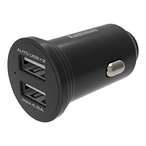 合計最大4.8A出力リバーシブルUSB×2ポート DC充電器(DC030)