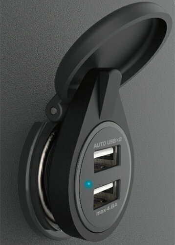 ��׺���4.8A���ϥ�С����֥�USB��2�ݡ��� DC���Ŵ�(DC030)