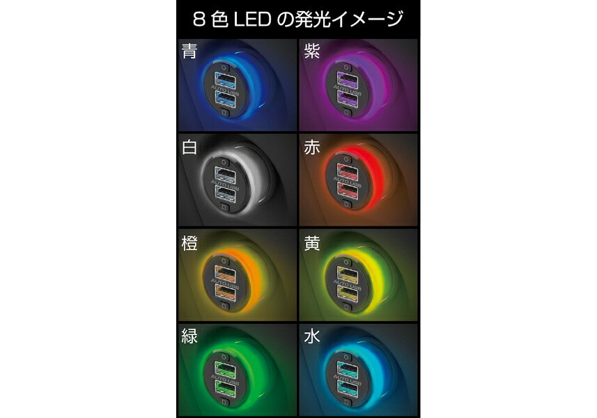 360��ȯ������ӥ���ȥ饤����ܡ���׺���4.8A���ϥ�С����֥�USB��2�ݡ��� DC���Ŵ�(DC049)