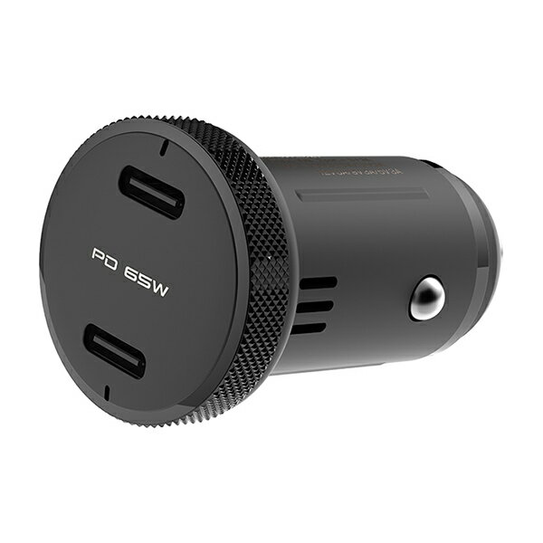 最大65W出力 USB PD規格対応 USB-C 2ポート DC充電器(DC062)