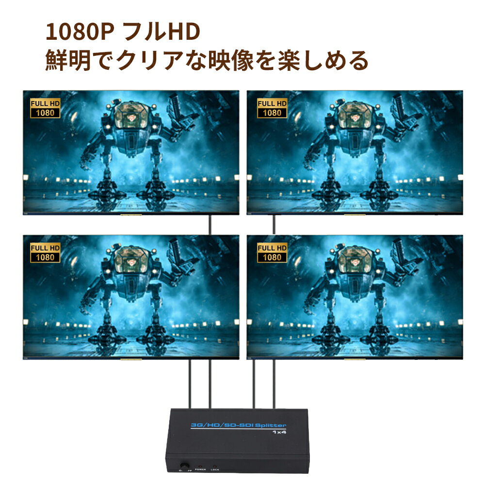 SDI���ץ�å��� SDIʬ�۴� 1����4���� 1080P���� SDI��Ĺ�� 1�Ĥ�SDI������4���˥�����Ʊ������ ESD�ݸǽ�դ� SDI Distribution