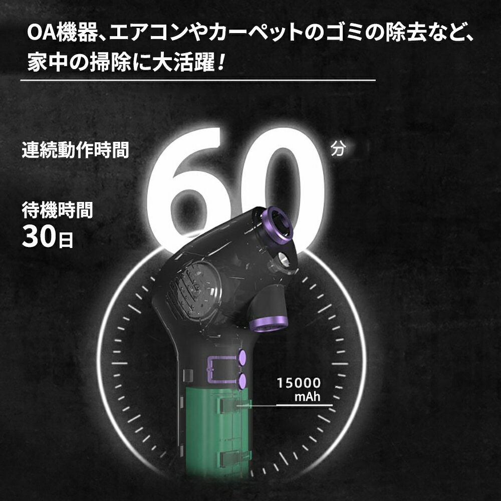 ������������ ��ư �����ɥ쥹 ������15000mAh 36000��ž/ʬ Ķ�������� Ĺ����ư�� 2�����ץΥ��� LED�饤�Ⱦ��� OA����������󡦥����ڥåȤʤɤ��ݽ�