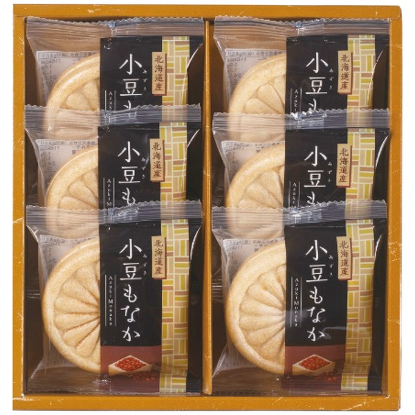 北海道産小豆を100％使用したあずきもなか。粒の大きさや色の鮮やかさが特徴です。 大粒で光沢のある小豆は、見た目にも美しく、餡子にした際の風味も格別です。 豊かな土壌と適度な水分が小豆の成長を促し、しっかりとした粒の北海道小豆粒餡100％使用のもなかです。