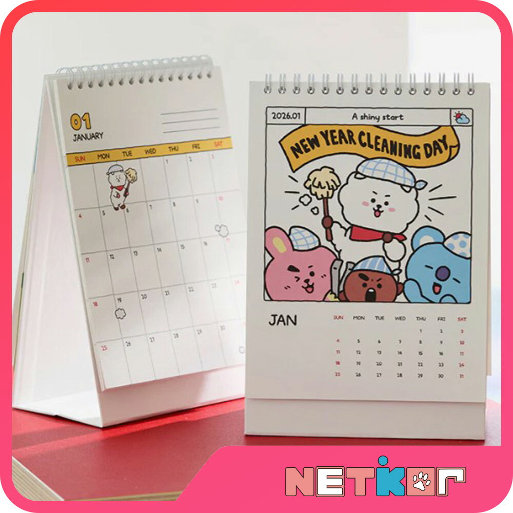 BTS BT21 2026 DESK CALENDAR 公式グッズ 当店特典 防弾少年団【送料無料】のサムネイル