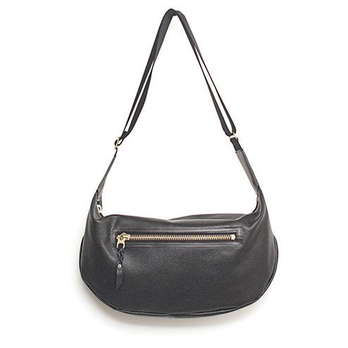 乐天商城 - S'FACTORYエスファクトリー 2nd バナナショルダーバッグ ブラック カウレザー（牛革）本革 メンズ ユニセックス 男女兼用 シンプル 日本製 バッグ 革 レザー ショルダーバッグ