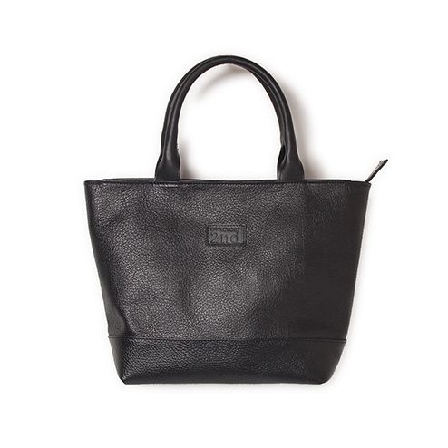 S'FACTORYエスファクトリー 2nd 丸手ミニトートバッグ ブラック カウレザー（牛革）本革 メンズ ユニセックス 男女兼用 シンプル 日本製 小さいバッグ 革 レザー