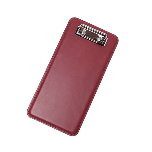 乐天商城 - S'FACTORYエスファクトリー 伝票サイズ シングル レザーバインダー レッド カウレザー（牛革）書類入れ バインダー クリップファイル クリップボード ホルダー 領収書 小切手