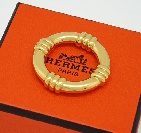 ◇【中古】美品【HERMES　エルメス】 スカーフリング　ゴールドのサムネイル